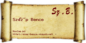 Szép Bence névjegykártya