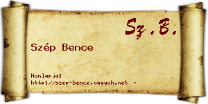 Szép Bence névjegykártya